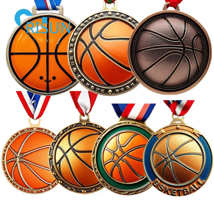 Médaille Pendentif Vintage – Sport Basketball – Ancienne Médaille