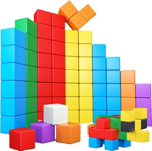 Bloques de construcción magnéticos para niños Bloques de construcción de espuma suave increíblemente divertidos para niños Bloques de cubo magnético Juego activo en interiores - Product Image 2