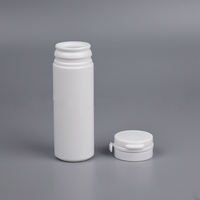 Capsules de pilules PE noir et blanc, bouteille de bonbons, gomme à mâcher, avec bouchon d'anneau de traction, 40 pièces, 50ml, 60ml, 80ml, 150ml, 200ml