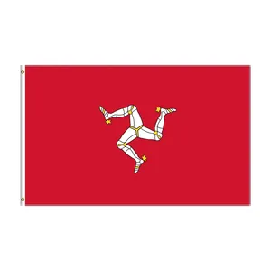 YIDE Promocional País 3x5ft Banderas Poliéster Personalizado Gran Bretaña Isla de Man Bandera