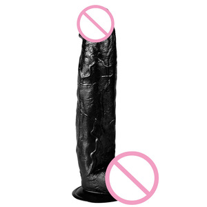 Silicona personalizada 27cm 30cm <span class=keywords><strong>Big</strong></span> <span class=keywords><strong>Cock</strong></span> sexo masturbación enorme Anal consolador juguete realista negro consoladores para hombres mujeres 12 pulgadas - Product Image 1