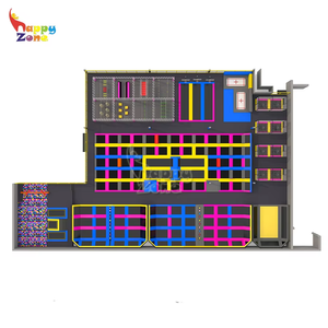 Parque de trampolín interior grande de nuevo <span class=keywords><strong>diseño</strong></span> de fábrica de China con carrera de obstáculos Ninja Warrior, grado comercial, seguro y duradero - Product Image 2