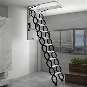Échelle de grenier moderne en aluminium pliable télescopique invisible, extensible jusqu'à 3 mètres, capacité de charge de 300 kg, pour usage domestique intérieur - Product Image 1