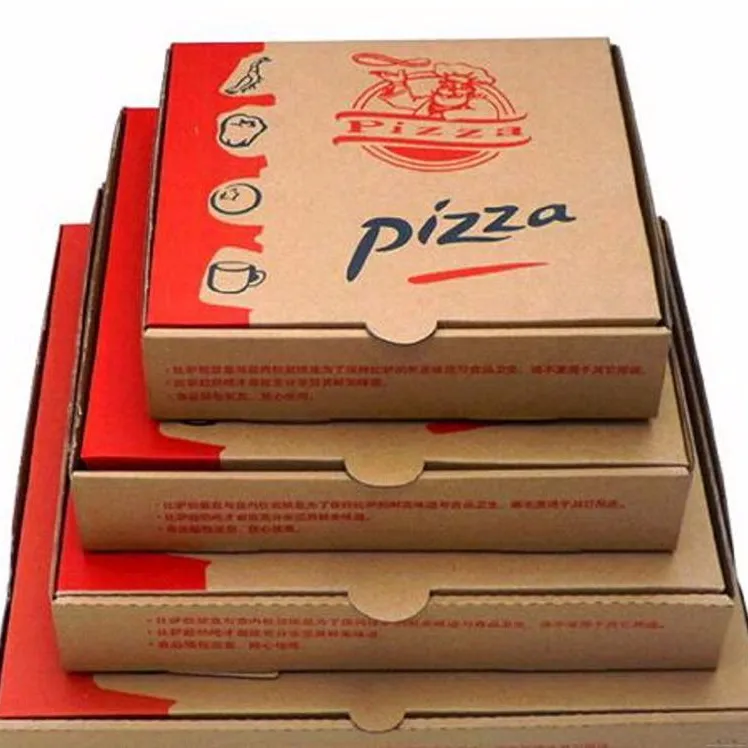 हेवी ड्यूटी 12 इंच पर्यावरण अनुकूल पिज्जा बॉक्स क्राफ्ट पिज्जा बॉक्स - ग्रीस-प्रतिरोधी नालीदार पिज्जा बॉक्स