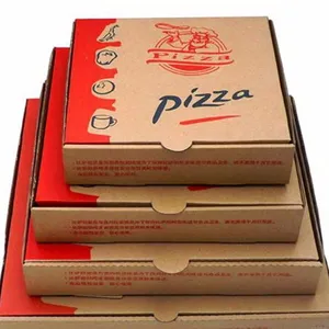 Heavy Duty 12 Inch Eco Friendly Pizza Box Kraft Pizza Boxes - Grease-Resistant Corrugated Pizza Box