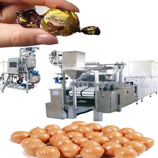 Línea de producción automática, máquina para hacer dulces Toffee