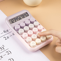 Calculatrice de bureau multifonctionnelle à 8 chiffres bureau école batterie dégradé financier rose violet couleur calculatrice bureau cadeau