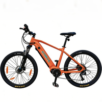 Vélo de montagne électrique en aluminium 7 vitesses 500W 36V avec moteur arrière sans balais, freins à disque hydrauliques, autonomie de 60 km, batterie intégrée