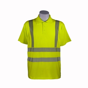 เสื้อโปโลสะท้อนแสงความปลอดภัยสูง แขนสั้น เสื้อโปโลทำงานแบบมองเห็นได้ชัดเจน สำหรับงานก่อสร้างและจราจร - Product Image 1