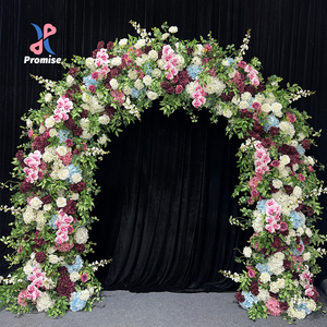 Modern Silk Handmade Multi-Tone Mixed Floral Arch Bridal Shower Photo Booth <b>Decor</b> - Product Image 1