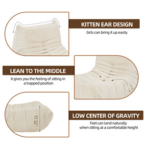 <span class=keywords><strong>Ensemble</strong></span> de canapé modulaire en forme de L en mousse - Canapé-lit moderne en mousse à mémoire de forme épaisse et compressible, mobilier de maison confortable et doux - Product Image 6