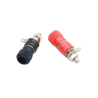 Connecteur de câble M4 à bornes de liaison, borne de liaison 4 mm, prise banane 4 mm, prise de test, bloc de bornes rouge et noir