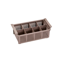 Panier de rangement multifonction perforé pour lave-vaisselle, organisateur de couverts en plastique pour restaurant et cuisine