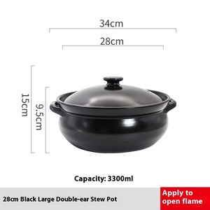 Chất Lượng Cao Hiện Đại Lớn Đồ Nấu Nướng Gốm Đất Sét Nồi Men Nắp Cảm Ứng Và Bếp Gas Thân Thiện Cho Nấu Ăn Súp Gạo - Product Image 6