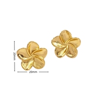 Pendientes de Acero Inoxidable de Moda al por Mayor, Chapados en Oro de 18K, Hipoalergénicos, con Dijes de Flores para Mujer, Ideales para Fiestas