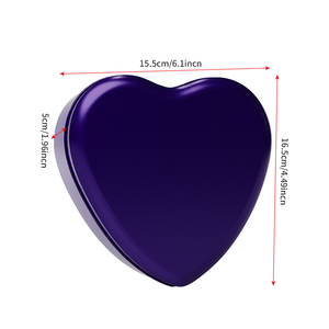 กล่องโลหะรูปหัวใจแบบกำหนดเอง <span class=keywords><strong>สี</strong></span><span class=keywords><strong>แดง</strong></span>พร้อมฝาปิด ได้รับการรับรองมาตรฐาน RoHS REACH บรรจุภัณฑ์ของขวัญวันแม่ - Product Image 4