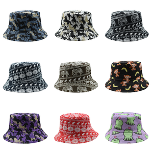 Vente chaude Chapeau <span class=keywords><strong>Seau</strong></span> Réversible Personnalisé Multi Impression 3D Broderie Protection UV Design Décontracté Unisexe Polyester pour <span class=keywords><strong>Plage</strong></span> Quotidien - Product Image 2