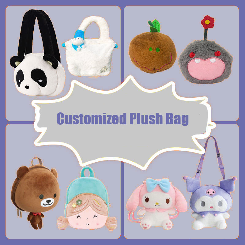 Factory Customized Plush Bag Autumn and Winter Animal Cartoon Doll Backpack  OEM Plush Coin Purse