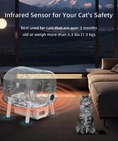Customized 76L Tuya APP Controlled Smart Cat Toilette Boîte à litière en plastique automatique pour grand espace Accessoire de litière facile à nettoyer