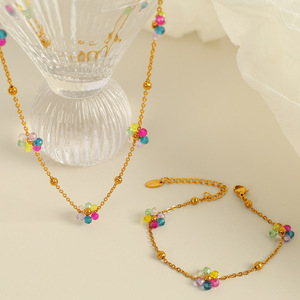 สร้อยคอคริสตัลรูปดอกไม้ โซ่ทองประดับคริสตัลไรน์สโตน ดีไซน์ดอกเดซี่ สำหรับผู้หญิง สวมใส่ได้ทุกวัน - Product Image 3