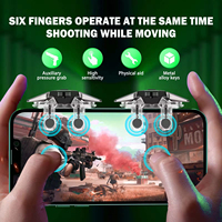 Manette de jeu Sarafox K5 WASP PUBG, contrôleur de jeu pour smartphone, manette de jeu de grande épaisseur, pour tir et jeux