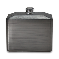 Fabricant de flacon de parfum en verre noir en métal sérigraphié de forme rectangulaire carrée rechargeable de 30ml 50ml pour cosmétiques