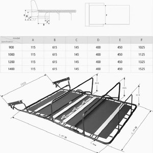 Mécanisme de canapé-<span class=keywords><strong>lit</strong></span> inclinable en métal noir de taille personnalisée pour cadre pliable - Product Image 4
