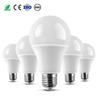 5 pièces couleur boîte Pack LED A60 ampoule 15W/18W AC220-240V AC100-240V 270 degrés E27 Base lumière blanche chaude Design moderne