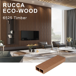 Designs de cloisons tubulaires intérieures en WPC/faux bois, utilisation pour plafond et toiture extérieure, 65*25mm - Product Image 2
