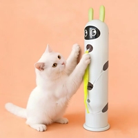 Jouet intelligent pour chat Caterpillar, bâton interactif automatique réaliste, sucette lapin, petit, blanc, écologique, coffret cadeau