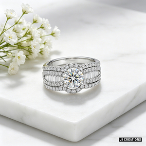 Anillo de Boda Personalizado de Oro Sólido S925/10K/14K/18K con Diamante Cultivado en Laboratorio de 1.0 Quilates, Corte Brillante, Calidad VVS-VS - Product Image 2