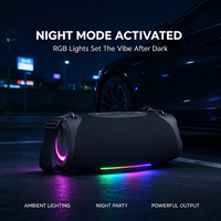 Enceinte de fête 80W avec basses profondes, 1 Connect 99, lumières RGB, étanche IPX7, 12 heures d'autonomie, pour la maison, le camping, la plage, la piscine