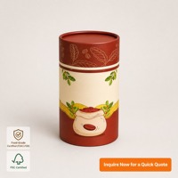 Tube en papier kraft biodégradable de qualité alimentaire personnalisé pour l'emballage des grains de café, conteneur cylindrique hermétique, écologique, logo personnalisé