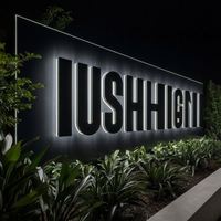 Letreros de Canal 3D Retroiluminados Personalizados, Letrero Comercial de Acrílico con LED, Letrero de Pared para Publicidad Exterior con Logotipo