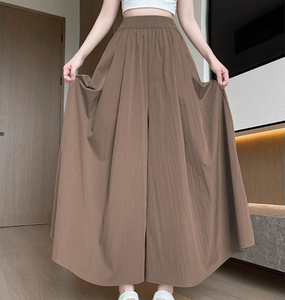 2025กระโปรงยาวเอวสูงสำหรับห้อย, กระโปรงยาวครึ่งเอวสำหรับใส่ในฤดูร้อนกระโปรงกางเกงขากว้างขนาดพลัสไซส์สไตล์ใหม่ - Product Image 3