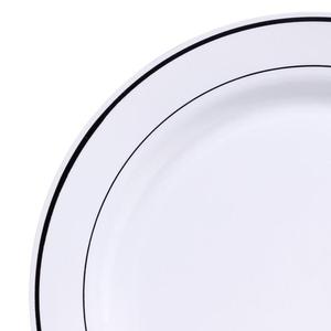 Ensemble d'<span class=keywords><strong>assiettes</strong></span> à dîner <span class=keywords><strong>jetables</strong></span>, <span class=keywords><strong>100</strong></span> pièces, 10.25 pouces, vaisselle en <span class=keywords><strong>plastique</strong></span>, couleur argent/or Rose/or - Product Image 3