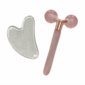 <b>skin</b> <b>care</b> Lymphatic Circulation Enhancement 3D resin face roller guasha <b>set</b> - Product Image 2