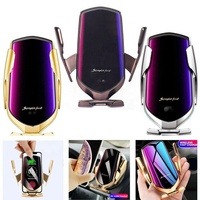 Chargeur de voiture sans fil intelligent R2 2024, support de téléphone avec capteur infrarouge, fixation automatique, charge rapide 10W