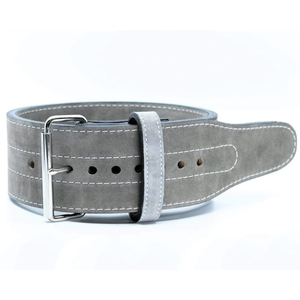 BODYSMART Suede Leather Powerlifting <b>Belt</b>-Single/Double Prong Options Available in <b>Black</b>/Blue/Gray - Product Image 5