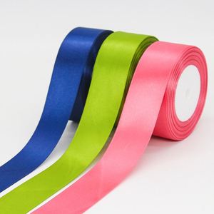 Vente en gros de ruban de satin en polyester uni de 4 cm * 25 m pour la décoration de bouquets de fleurs et l'emballage de boîtes cadeaux - Product Image 3