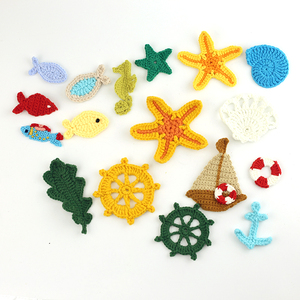 <span class=keywords><strong>Crochet</strong></span> fait à la main Animal de mer <span class=keywords><strong>ancre</strong></span> <span class=keywords><strong>marine</strong></span> Fishstar bateau vêtements sac et accessoires de vêtement - Product Image 4