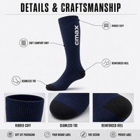 Chaussettes de compression personnalisées pour le voyage, chaussettes de vol pour longs trajets, confortables, vente en gros OEM, conception gratuite, support de marque privée
