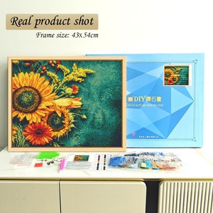 Pintura de Diamantes 5D DIY, Girasol Floral, Fabricante Profesional, Venta al por Mayor, Kit Personalizado, Arte de Pared con Diamantes - Product Image 2