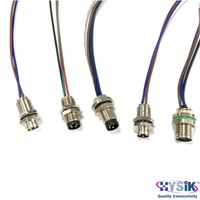 Conector de Panel Blindado IP67 con Cable, Resistente al Agua, M8, 3 Pines, 4 Pines, para Sensor Industrial