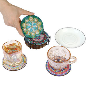 Sous-verres de <span class=keywords><strong>peinture</strong></span> en diamant avec support, 8 pièces, kits de <span class=keywords><strong>peinture</strong></span> en diamant pour adultes et enfants, fournitures d'artisanat d'art - Product Image 6