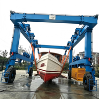 Grúa Pórtico para Yates de Acero Inoxidable con Clasificación IP65 de Grado Marino de 25 Toneladas para Aplicaciones en Plataformas Offshore en Agua Salada
