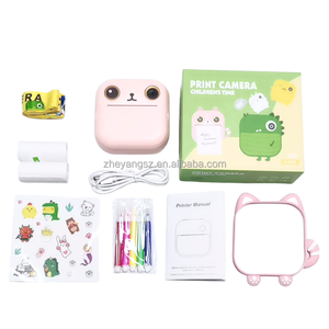 Yeni varış 4800W 1200mAh selfie termal anlık baskı fotoğraf video kayıt dinozor 1080p dijital çocuklar anında baskı kamera - Product Image 5