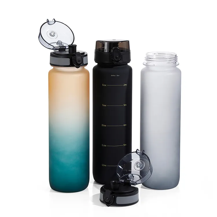 최신 유행 디자인 플립 커버 스포츠 물병 BPA 무료 32 온스 플라스틱 물병 스포츠
