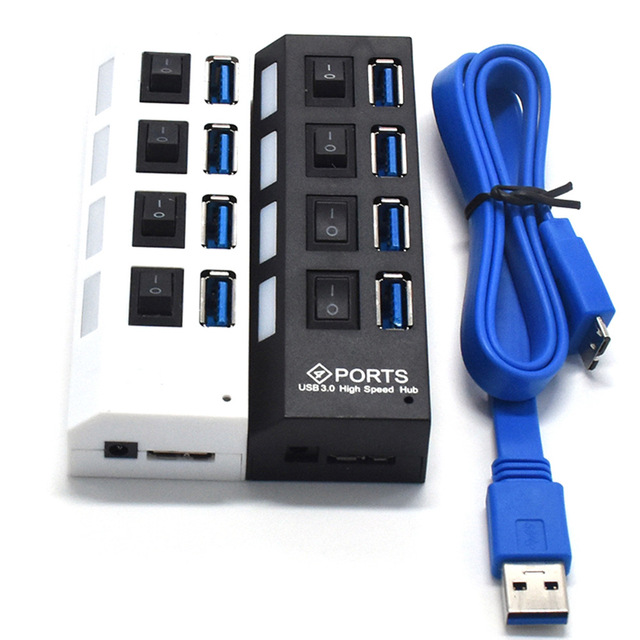 High Speed 4 Ports USB HUB 3.0 with Independent Switch
