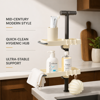 Support de rangement universel pour robinet de salle de bain, organisateur d'évier de cuisine pour savon et éponge